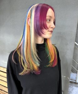 After: Beautiful Rainbow Design by Top Stylist Wataru Nishimura