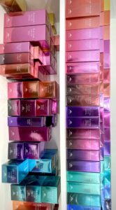 Professional Aujua hair care variety for personalized salon treatments.