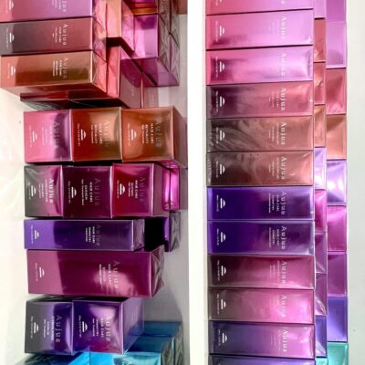 Professional Aujua hair care variety for personalized salon treatments.